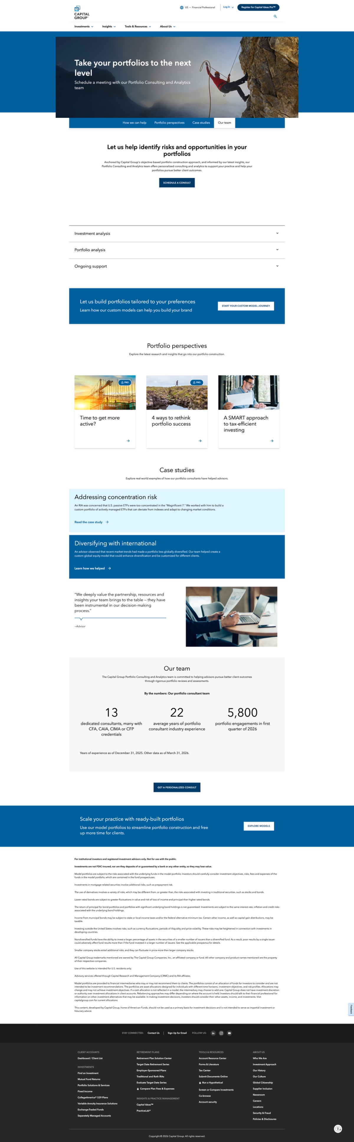 Full PC Consult page displayed inside a scrollable laptop screen